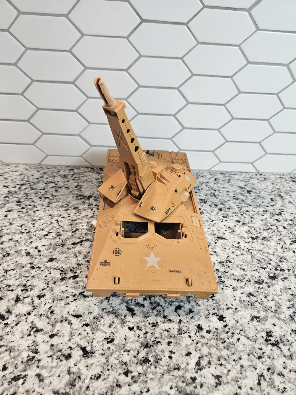 1985 GI Joe Mauler MBT Tank Hasbro Vintage Desert Tank Body Replacement Parts